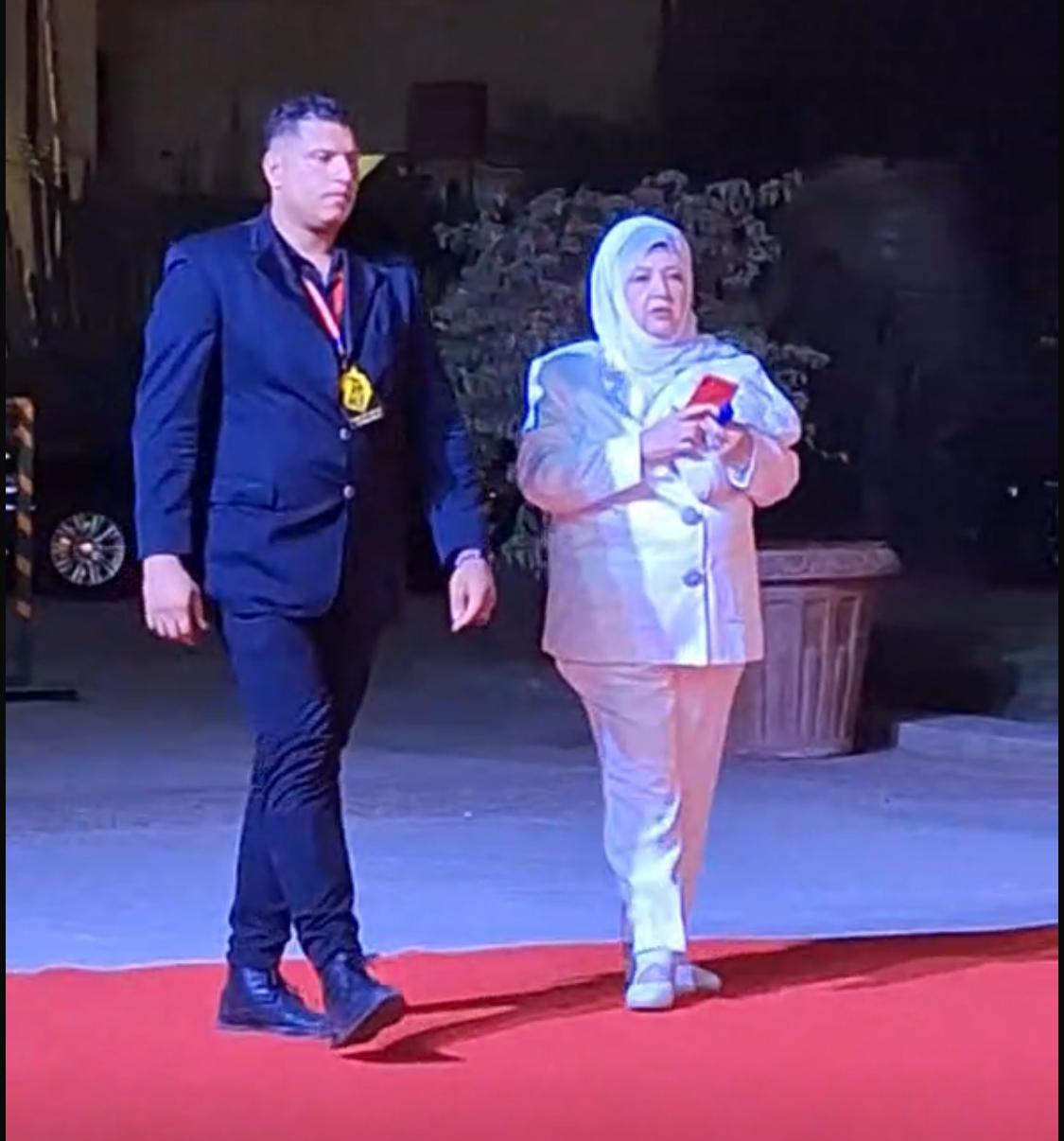 عفاف شعيب على ريد كاربت الدورة الـ 18 من المهرجان القومي للمسرح المصري