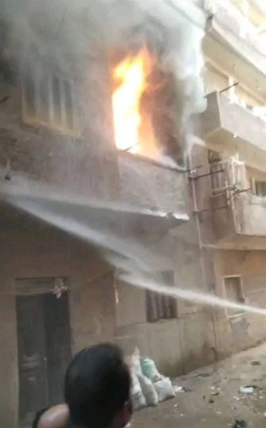 حريق شقة سكنية