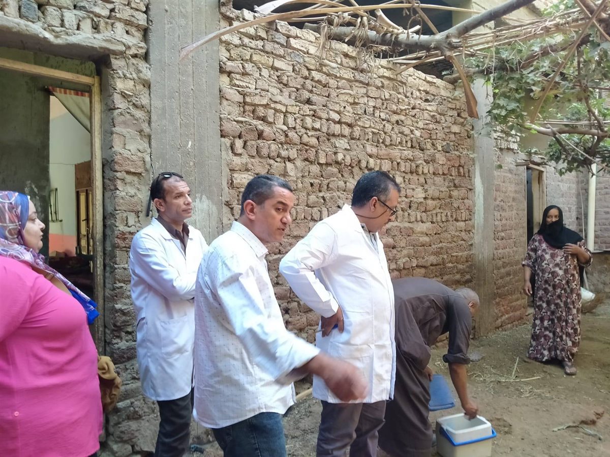 فريق من الطب البيطري في قرية برخيل