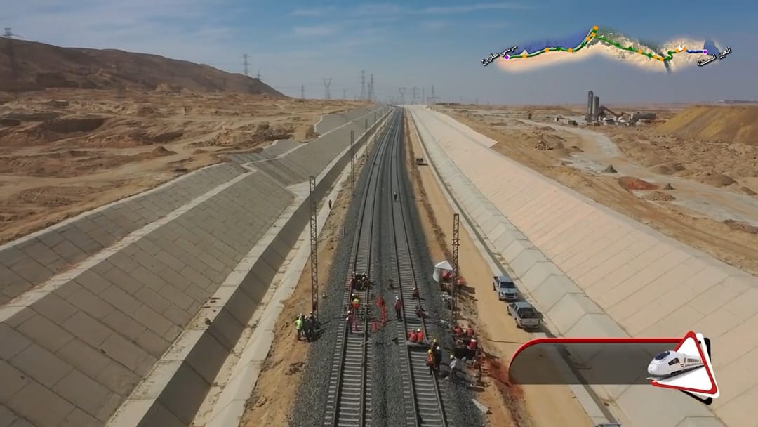 تقدم الأعمال التنفيذية لمشروع الخط الأول من القطار الكهربائي السريع