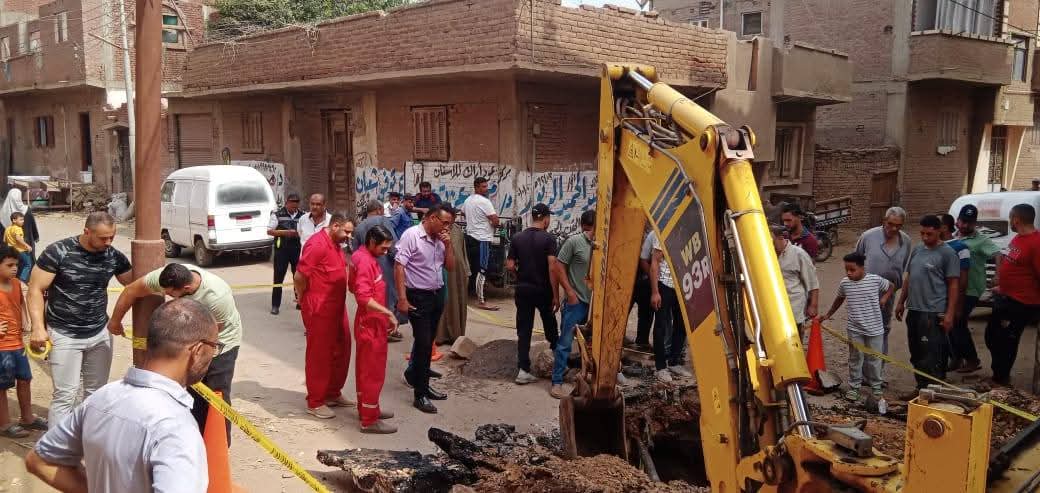 التعامل مع هبوط أرضي في المنوفية 