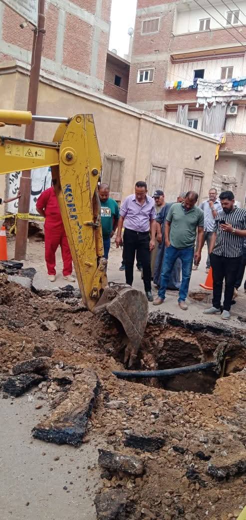 التعامل مع هبوط أرضي في المنوفية 