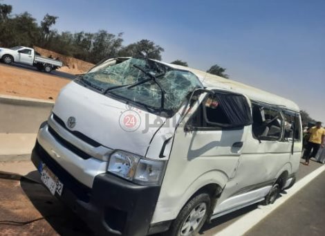 حادث انقلاب ميكروباص 