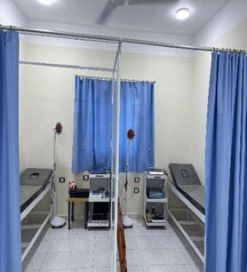 جانب من افتتاح أقسام العلاج الطبيعي الجديدة