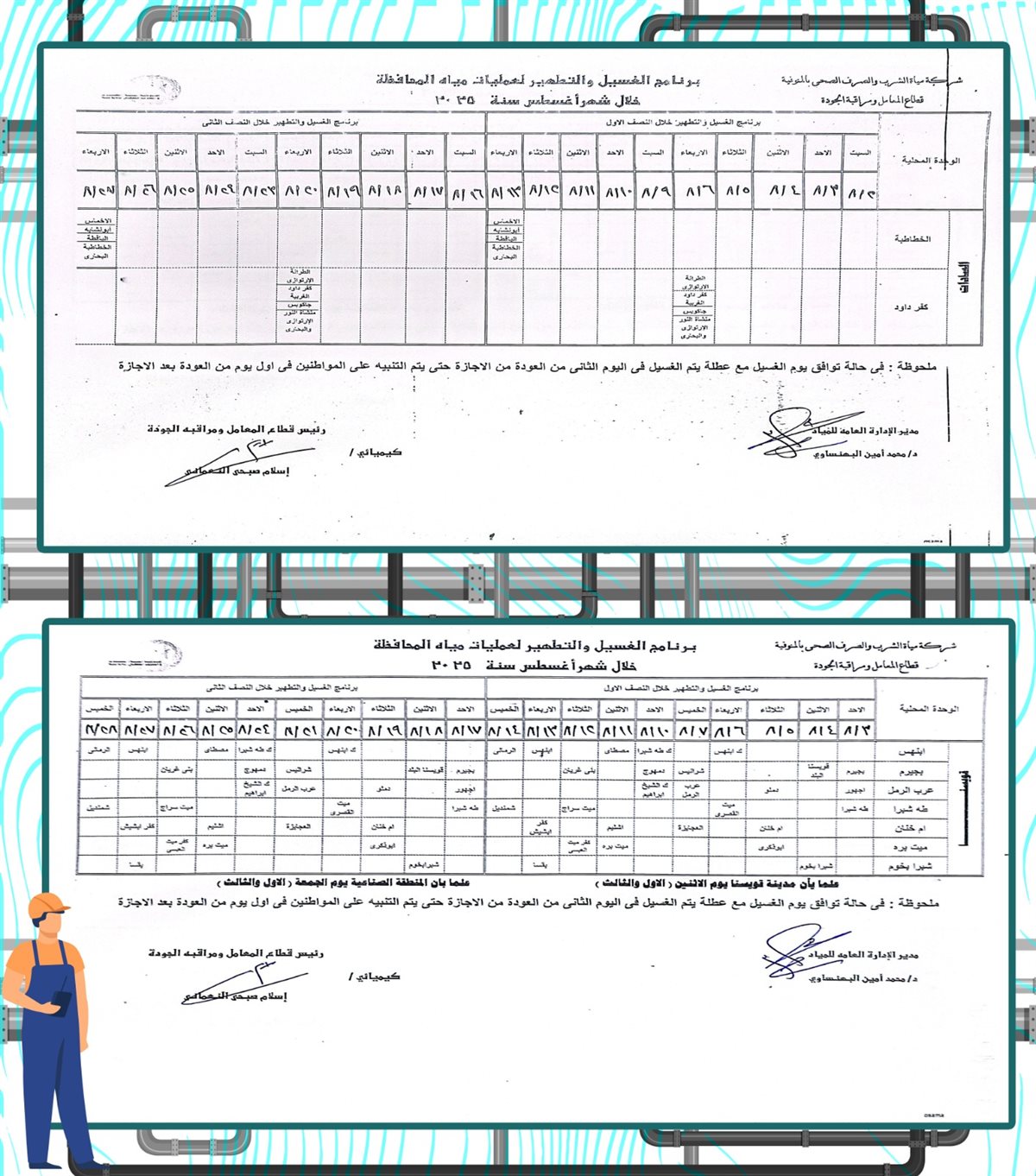 مواعيد انقطاع المياه عن محافظة المنوفية خلال شهر أغسطس 