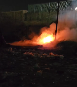 اندلاع حريق بمحيط محطة مترو عين حلوان&nbsp;