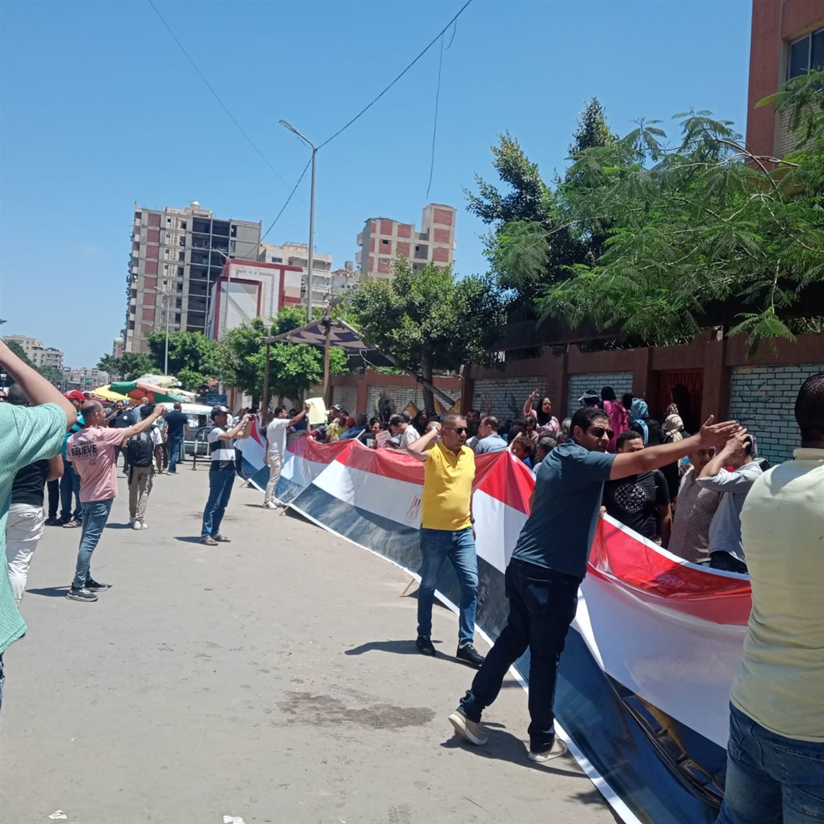 رفع علم مصر بطول 40 متر&nbsp;