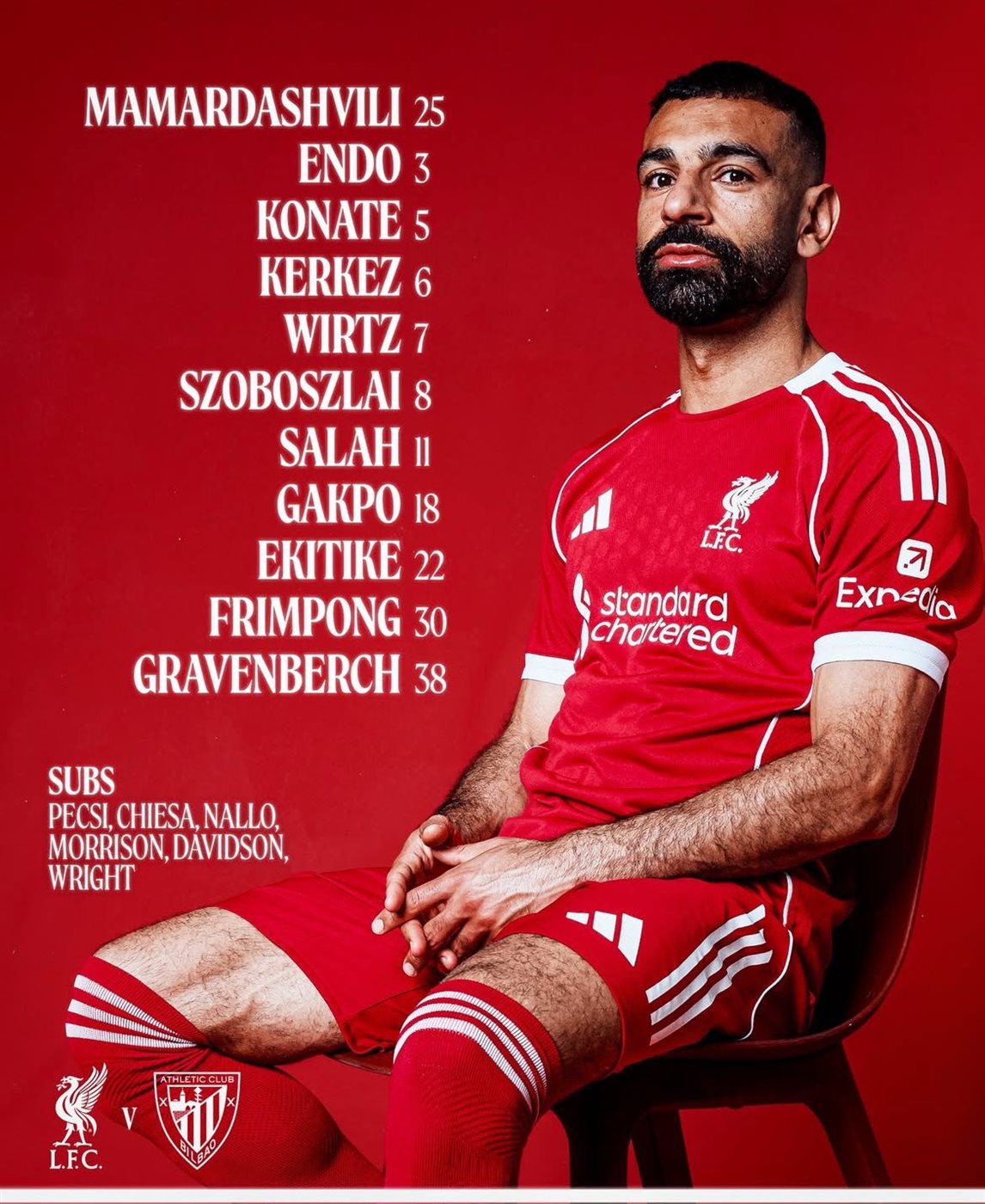 <strong>تشكيل ليفربول الرسمي لمواجهة اتلتيك بلباو في الودية الثانية اليوم الإثنين</strong>