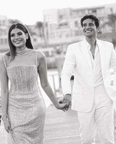 لما جبريل وعريسها في عقد قرانهما