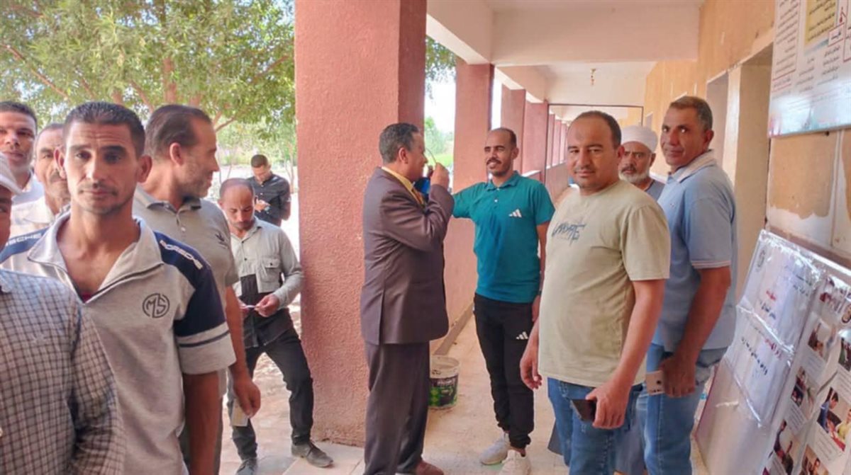 جانب من اقبال الناخبين علي انتخابات مجلس الشيوخ