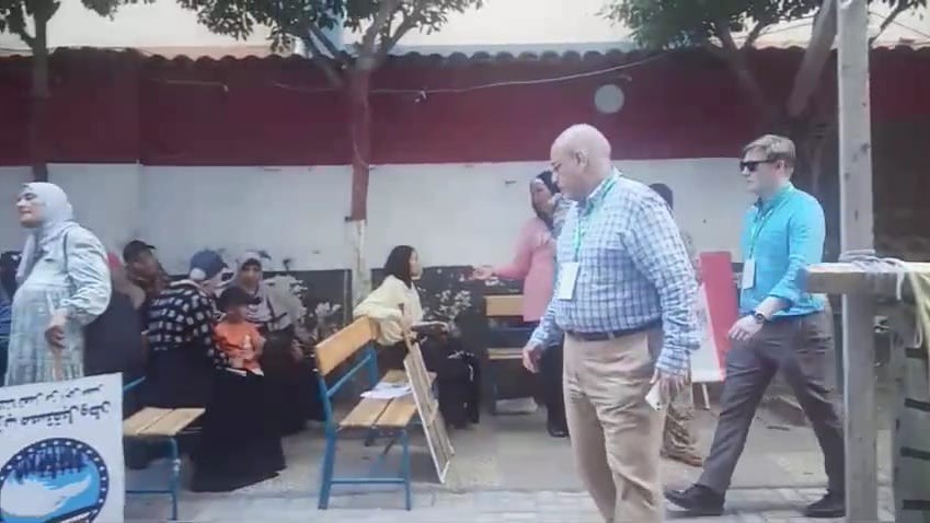 وفد أجنبي يتفقد انتخابات مجلس الشيوخ&nbsp;