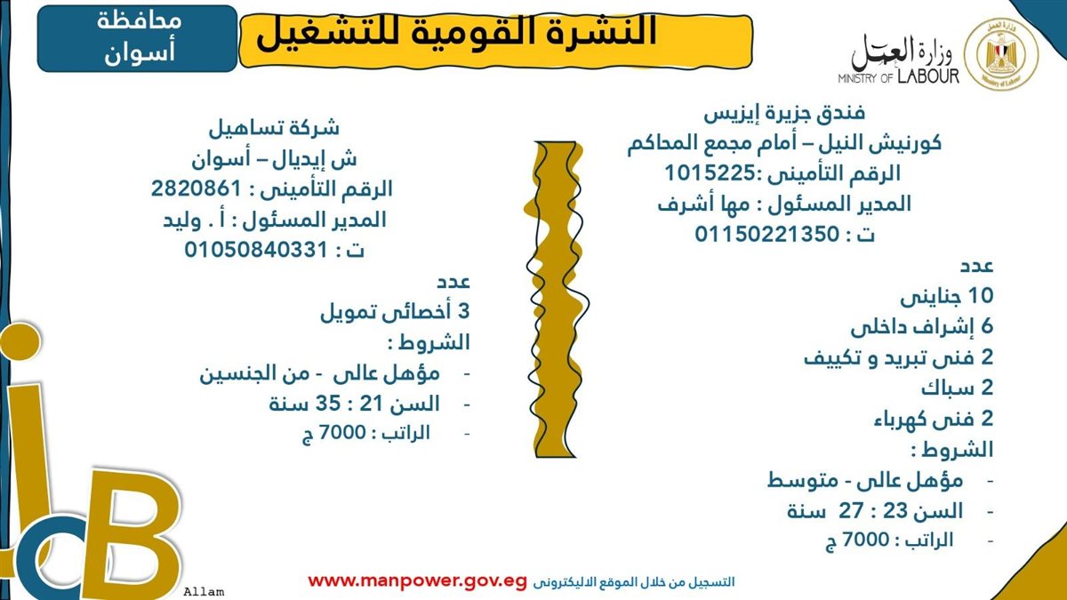 وظائف وزارة العمل