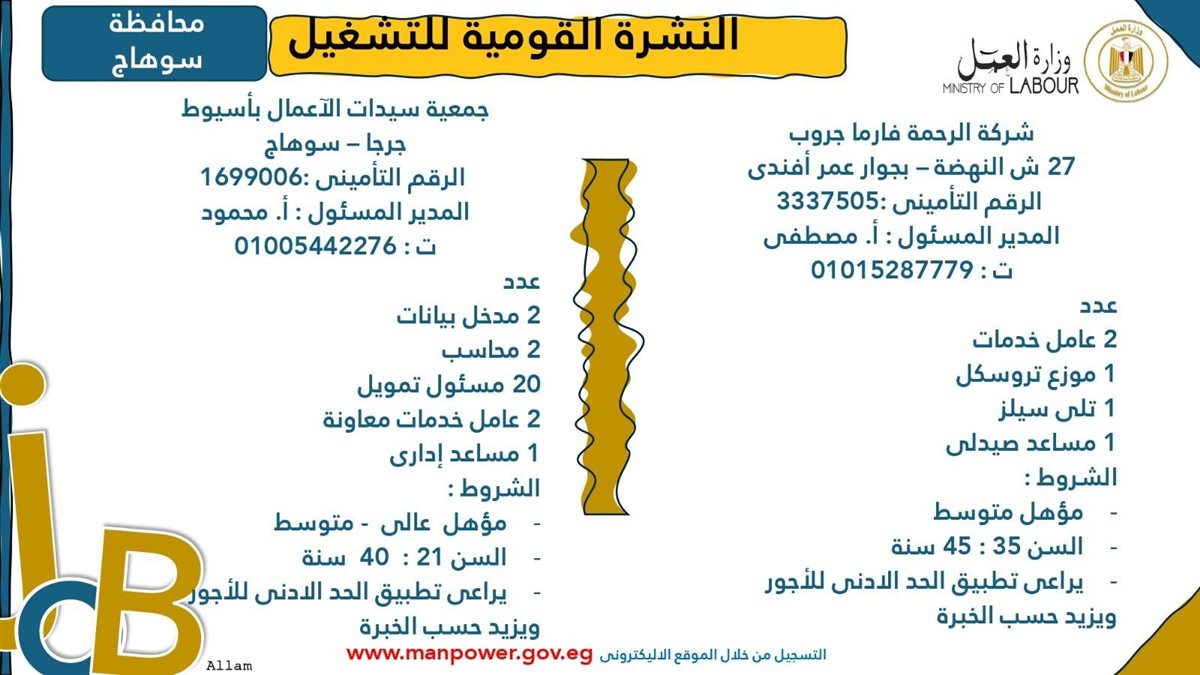 وظائف وزارة العمل