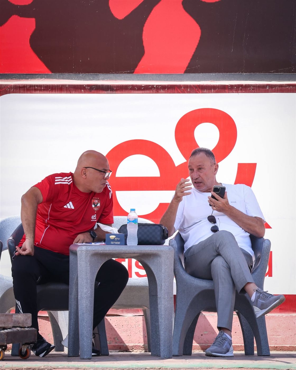 محمود الخطيب خلال مران الأهلي