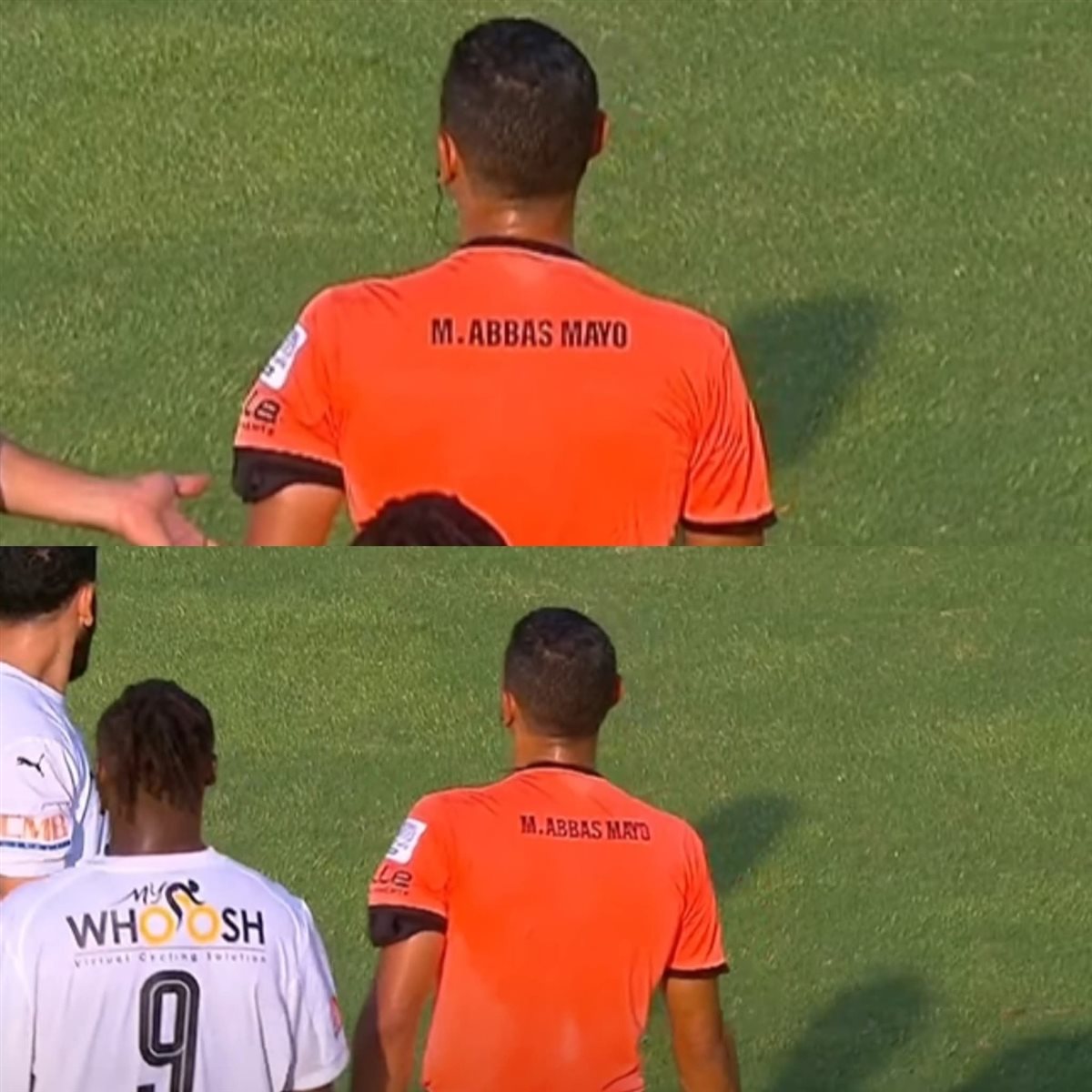 الحكم محمد عباس قابيل في مباراة دجلة وبيراميدز