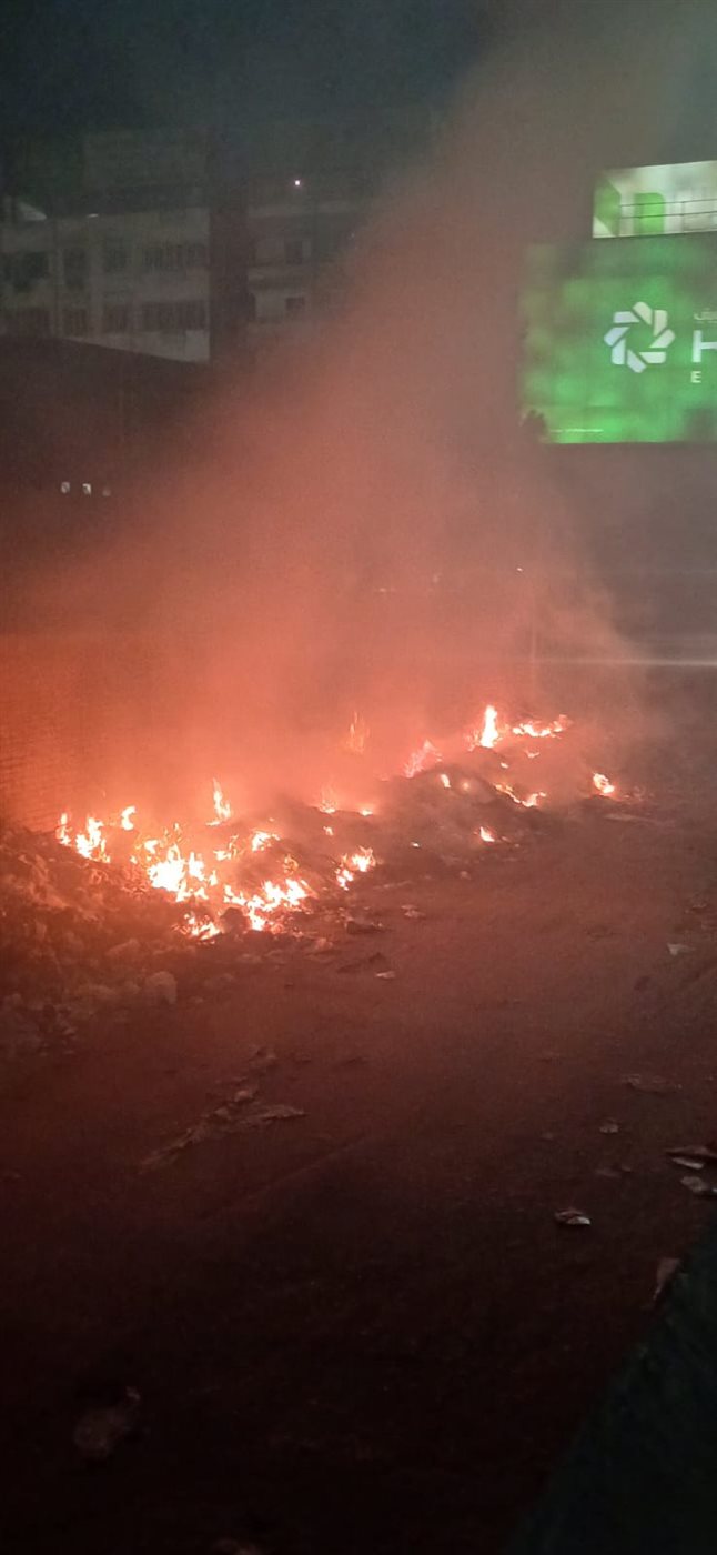 <strong>حريق في مخلفات بجوار محور 26 يوليو</strong>