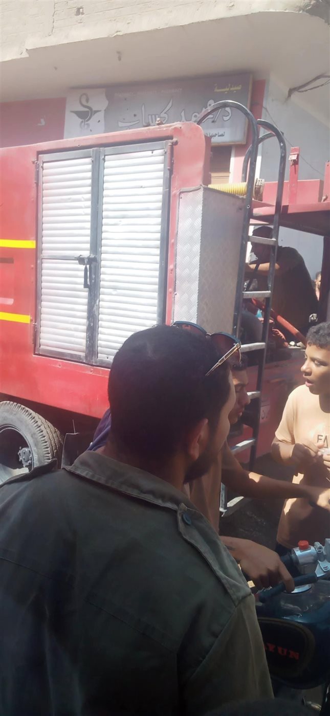 صور حريق منزل بسبب تسريب غاز في قنا