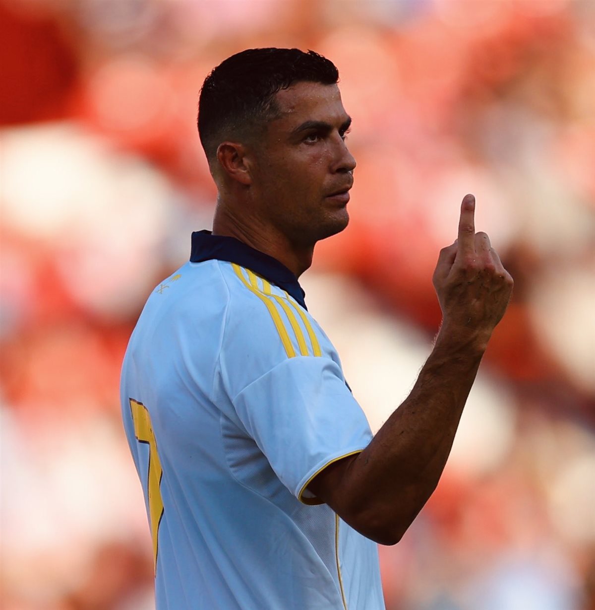 النجم البرتغالي كريستيانو رونالدو مهاجم فريق النصر السعودي