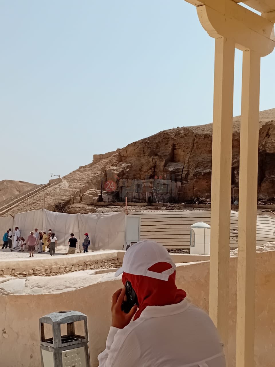 حريق كافيتريا منطقة وادي الملوك الأثرية 