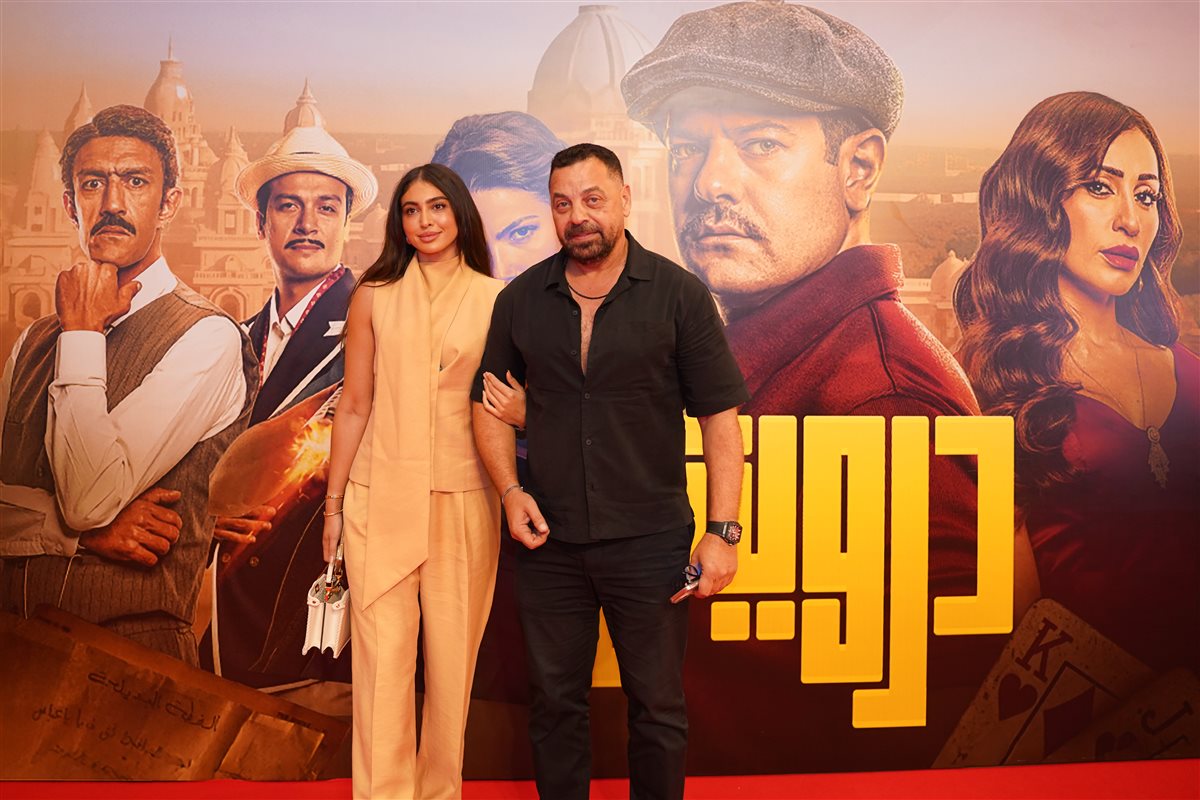 طارق العريان في العرض الخاص لفيلم درويش