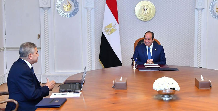 اجتماع مشترك بين الرئيس السيسي والفريق أسامة ربيع