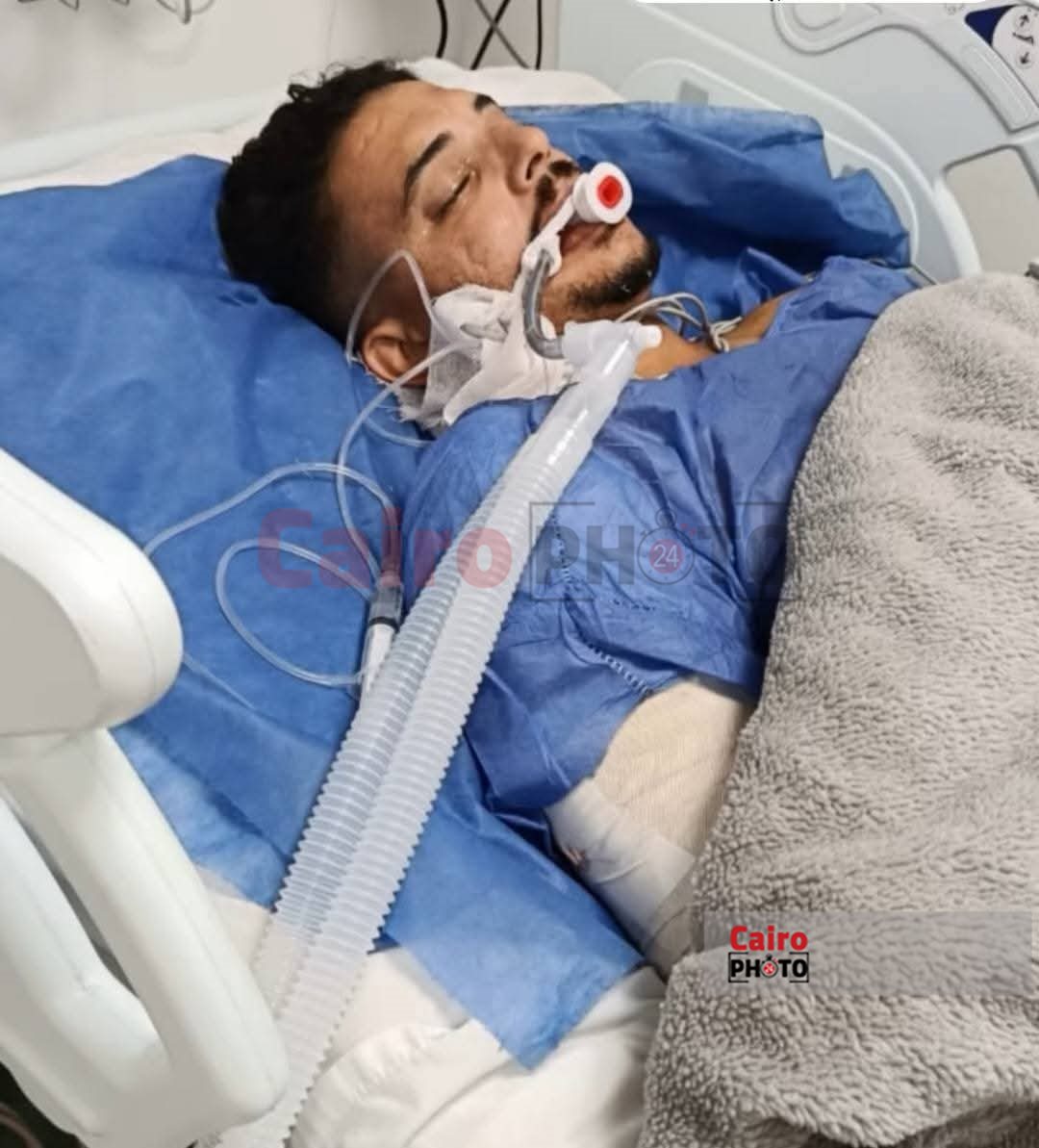 المريض داخل غرفة العناية المركزة 