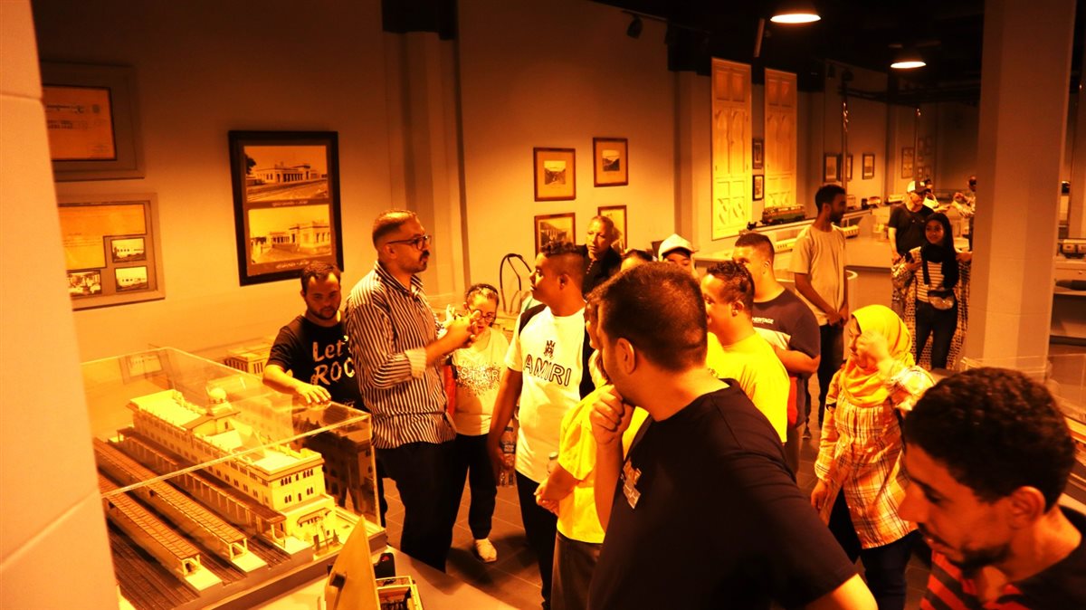 جانب من زيارة متحف السكة الحديد