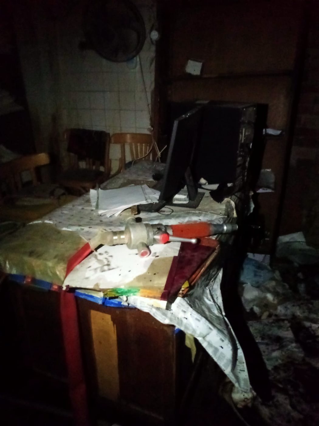 حريق مبني الادارة التعليمية بالمنيا 