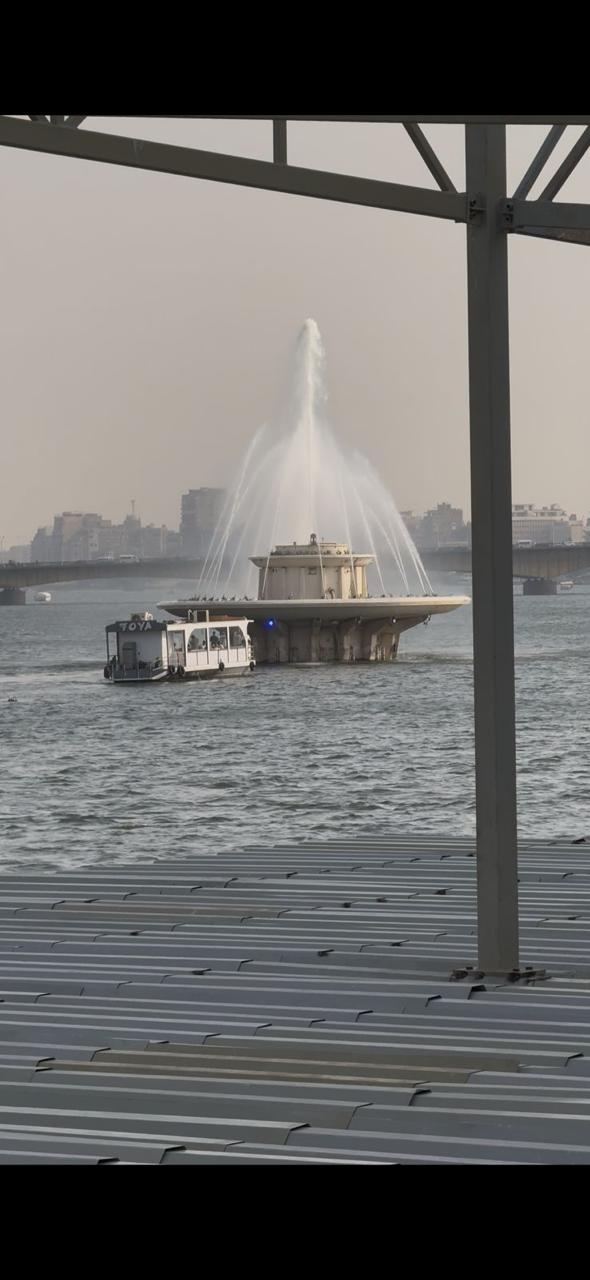 محافظة القاهرة: إعادة صيانة وتشغيل نافورة النيل&nbsp;