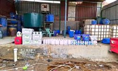 <strong>مصنع لإنتاج المنظفات المغشوشة بالقليوبية </strong>