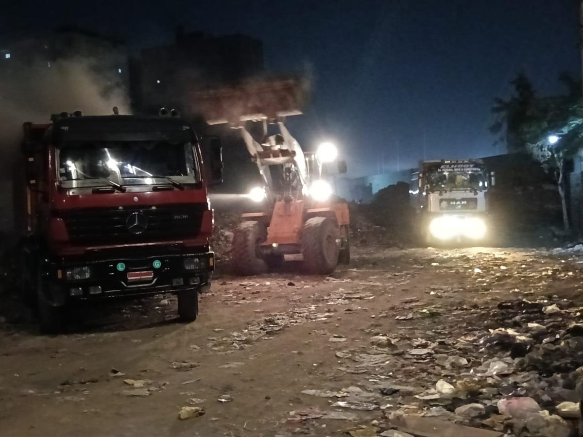 تراكم المخلفات بمنطقة الخصوص وشارع الريحانى بحي الهرم