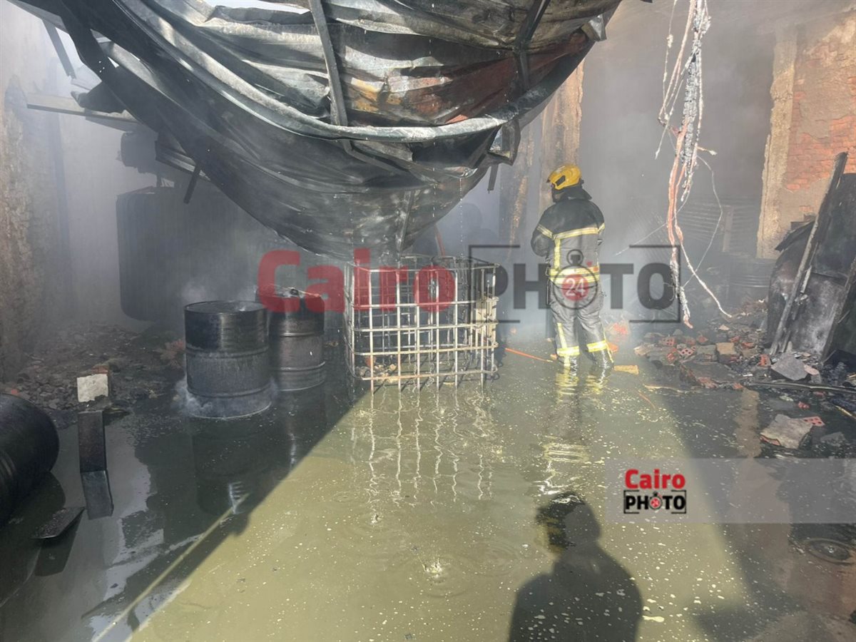  حريق مخزن محولات كهربائية ببولاق