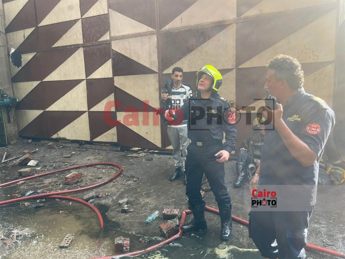  حريق مخزن محولات كهربائية ببولاق