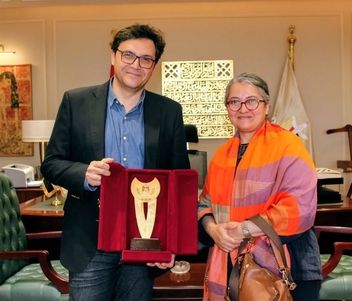 وزير الثقافة والدكتورة كرمة سامي