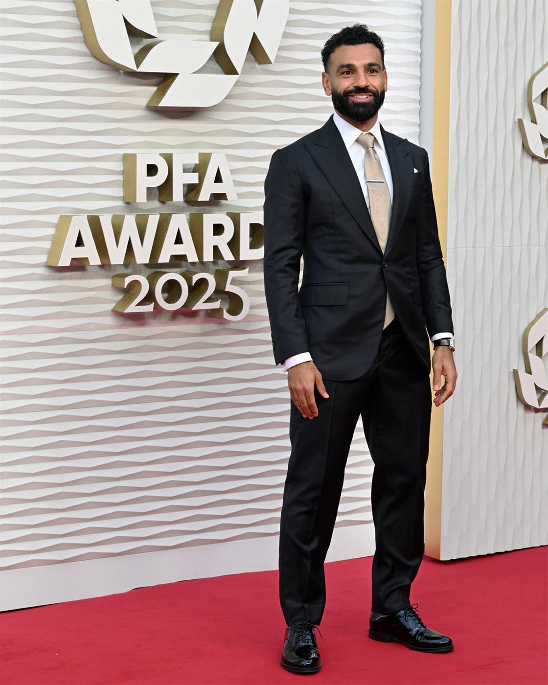 محمد صلاح خلال وصوله حفل  توزيع جوائز رابطة اللاعبين المحترفين