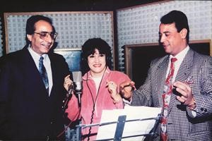 الفنانة وردة الجزائرية رفقة الموسيقار صلاح الشرنوبي 