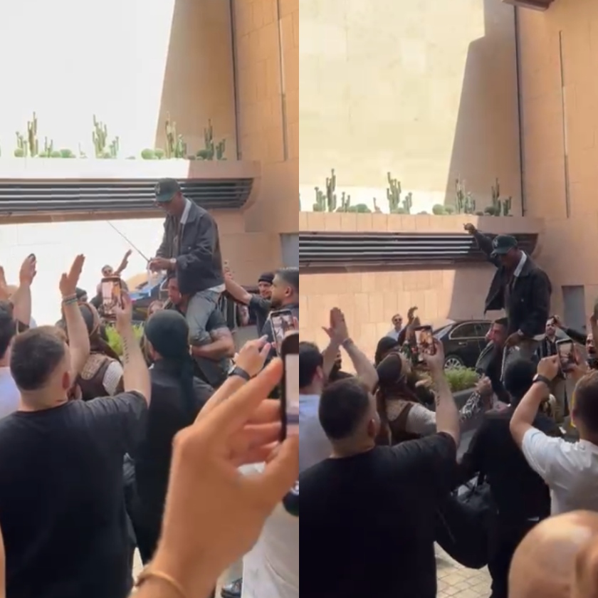 الفنان محمد رمضان مع جمهوره في بيروت