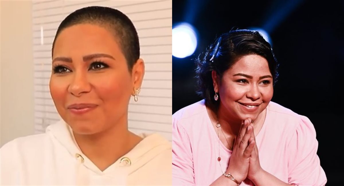 شيرين عبد الوهاب حليقة الرأس وبوزن زائد 