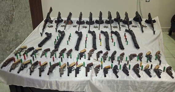 الأسلحة المضبوطة