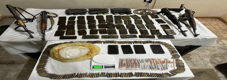 الأسلحة المضبوطة