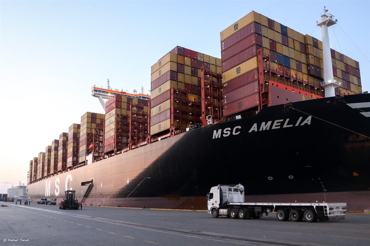سفينة الحاويات العملاقة 