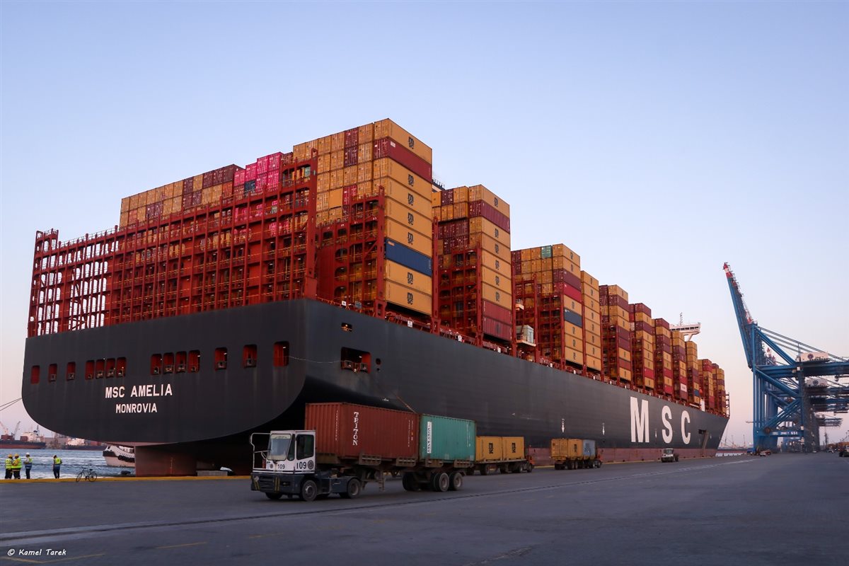 سفينة الحاويات العملاقة 