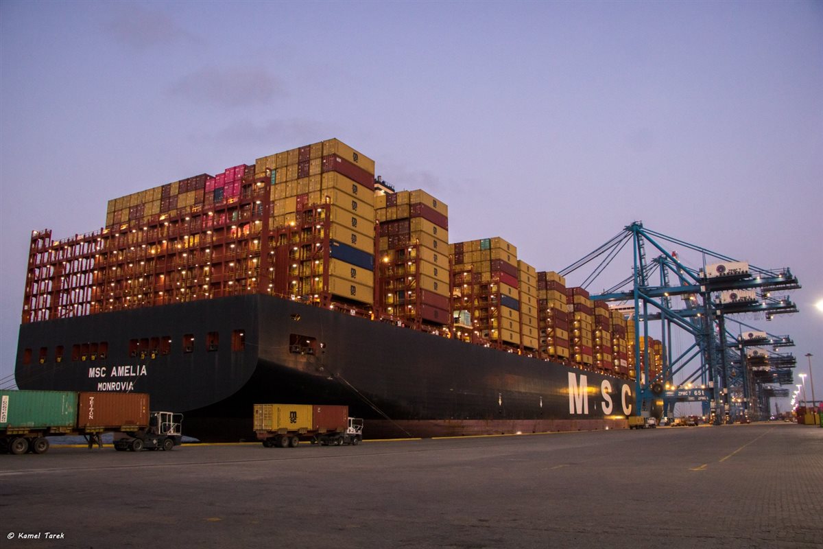 سفينة الحاويات العملاقة 