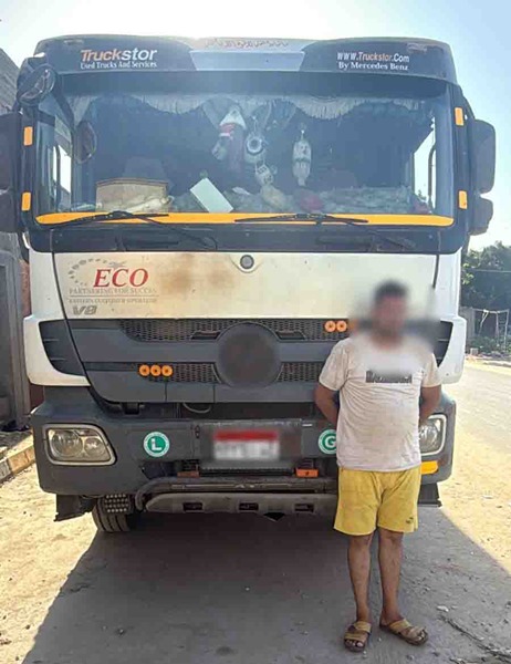 القبض علي سائق نقل لسيره عكس الإتجاه بالغربية