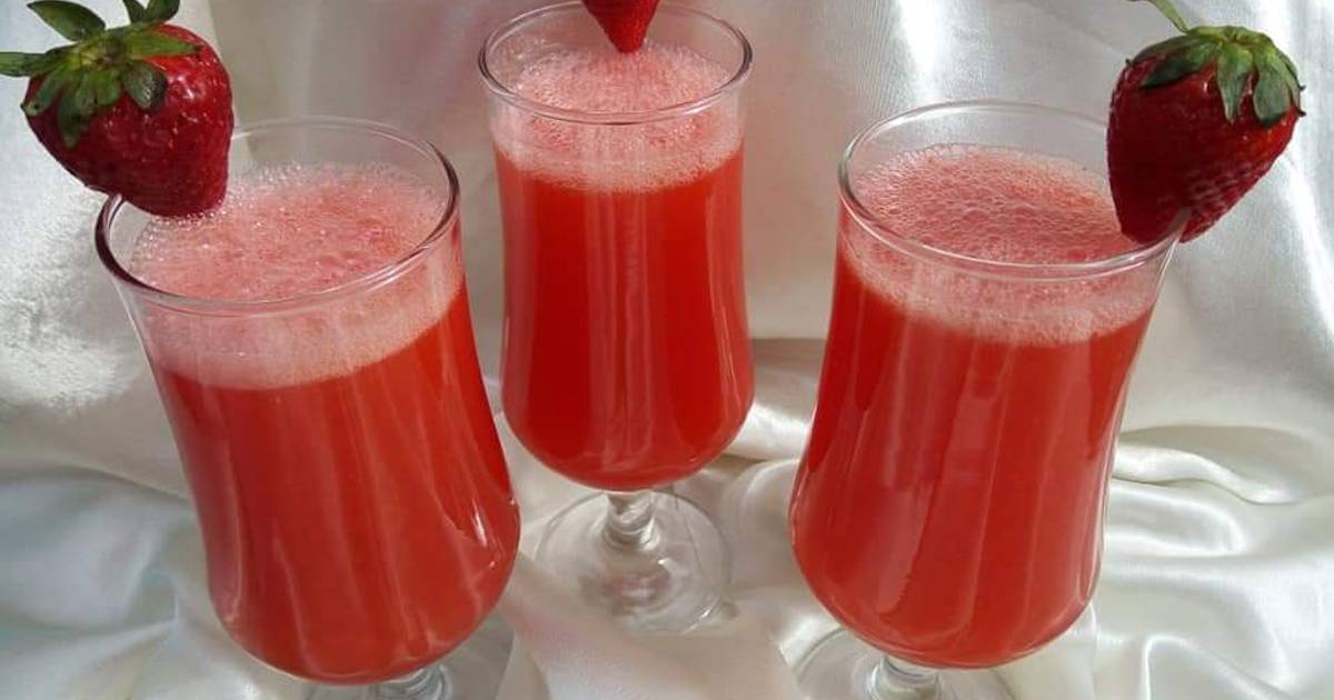 طريقة عمل عصير الفراولة الكريمي