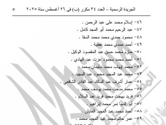 تعيين 59 معاونًا للنيابة العامة من خريجي دفعة 2020