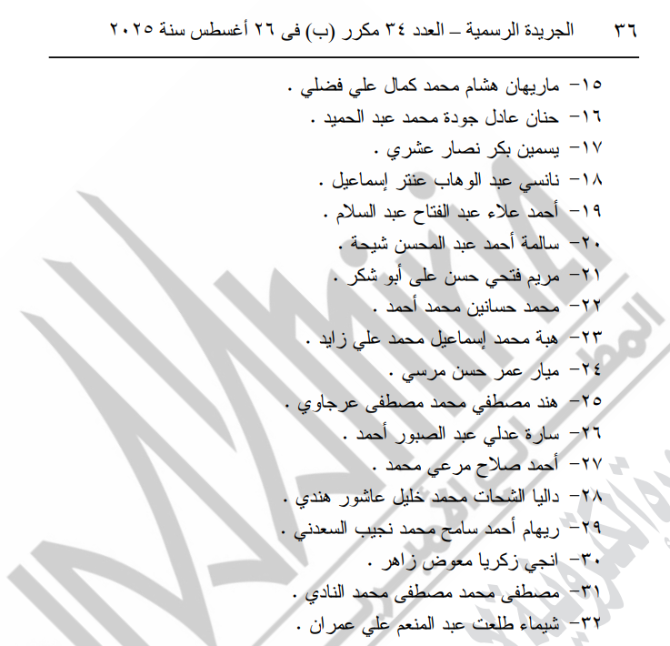 قرار جمهوري معاونًا بالنيابة الإدارية من خريجي الدفعات 2015