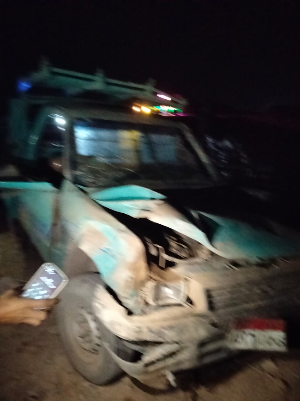 انقلاب سيارة ربع نقل على طريق الفرافرة ديروط 