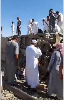 قطار روسي خرج عن مساره بخط مطروح محرم بك