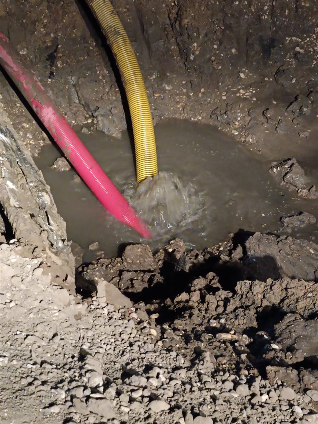 كسر ماسورة صرف صحى بالحبيل